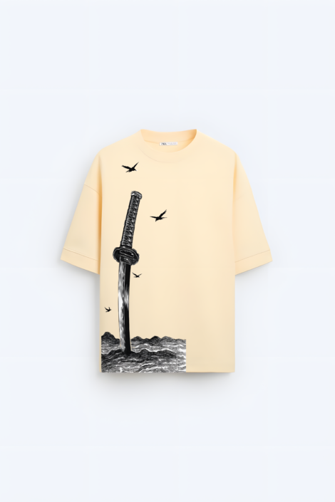 Katana Anime Print Tshirt