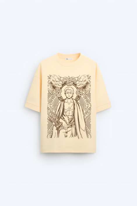 One Piece Black and white zoro Print